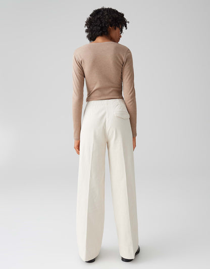 OPUS Cordhose Damen Straight Fit Bügelfalten Gummibund