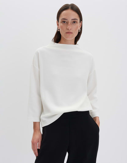 Funnel Neck Damen Pullover Oversized Jersey