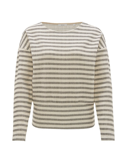 OPUS Langarmshirt Damen Lockere Passform Strukturierte Oberfläche