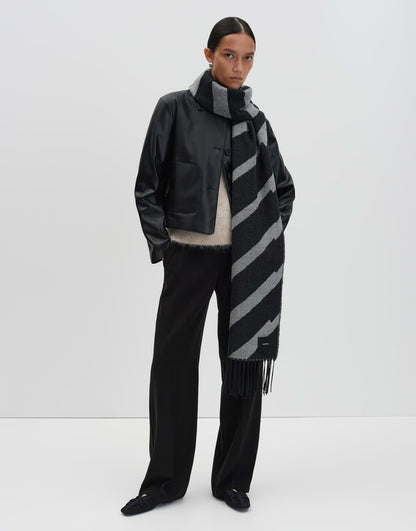 Someday Damen Schal Fransen Two-tone Muster 190 cm x 67 cm