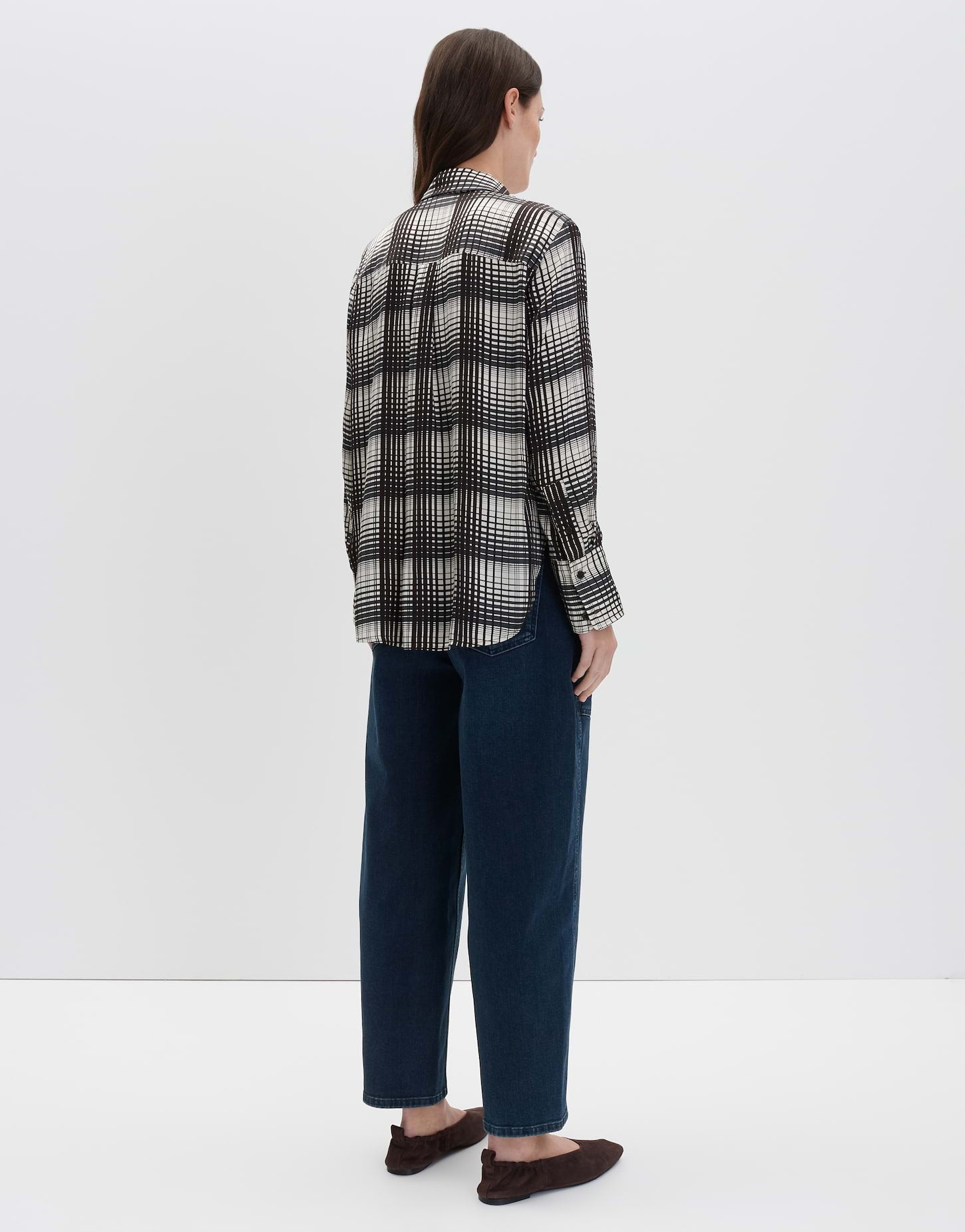 Someday Damenbluse Hemdblusenkragen Karomuster Viskose