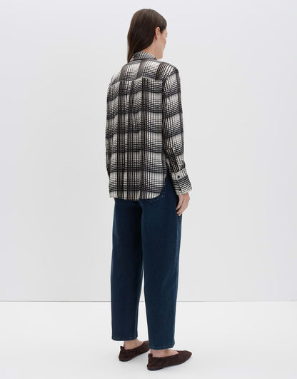 Someday Damenbluse Hemdblusenkragen Karomuster Viskose