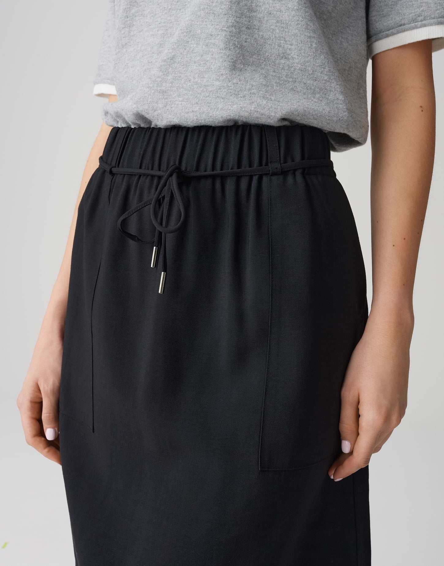 OPUS Lockeres Mini-Kleid Damen Webware mit Cargotaschen