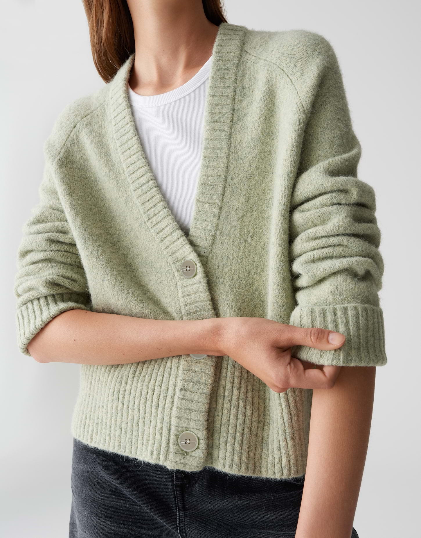 OPUS Damen Strickpullover V-Ausschnitt Langarm
