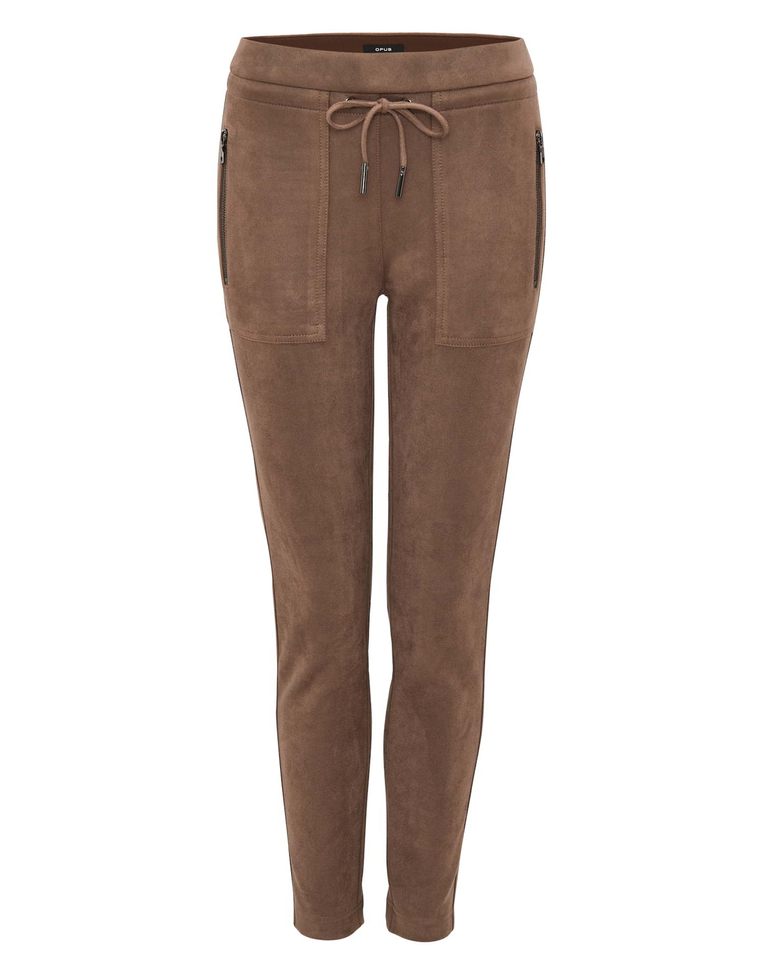 OPUS Veloursleder-Leggings Damen Schmale Passform