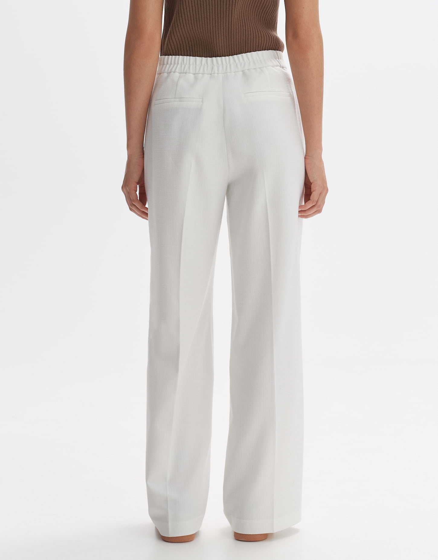 OPUS Wide Leg Canvas Hose Damen Dunkelblau
