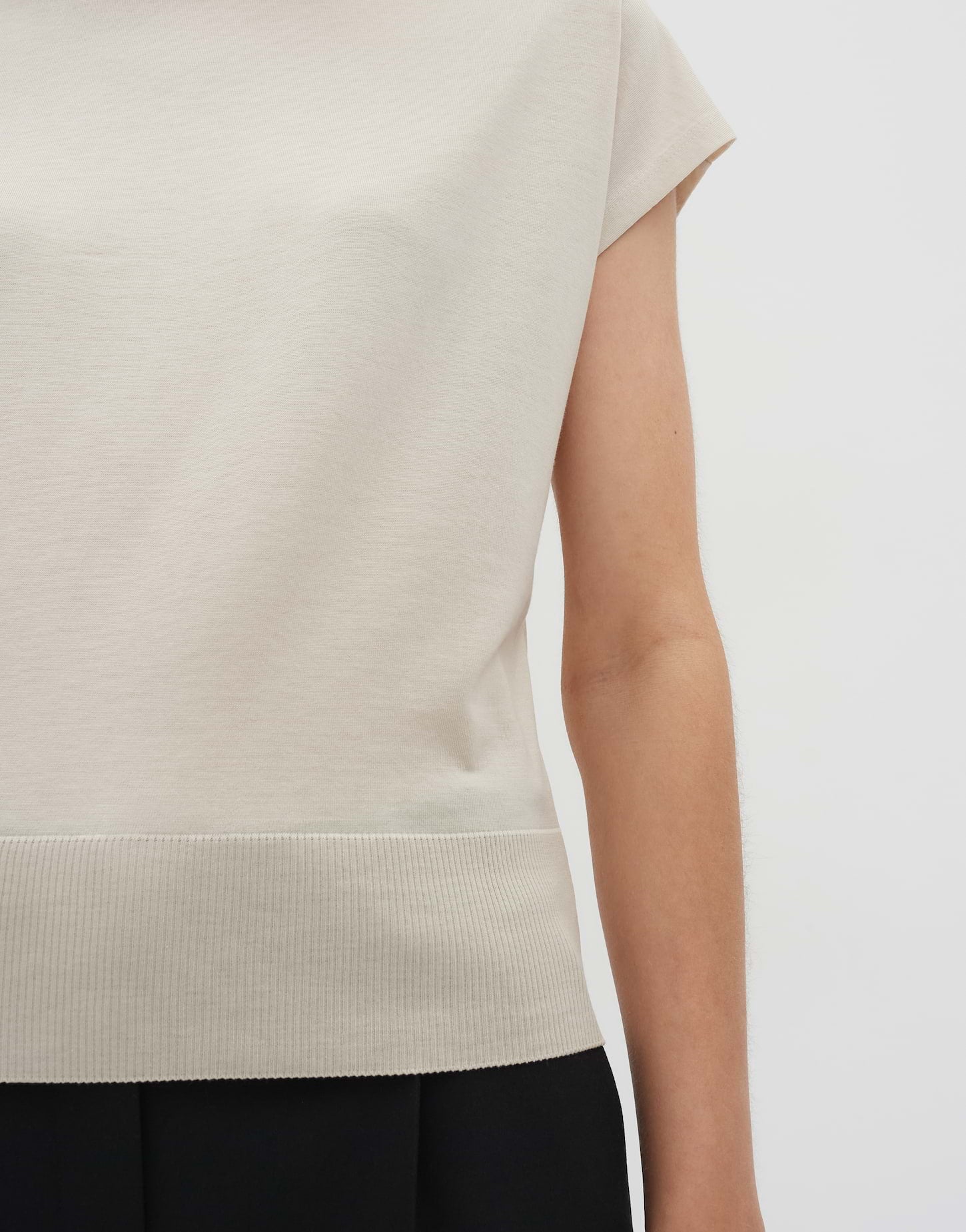 Someday Damen T-Shirt Kurzarm Slim Fit Melange-Effekt