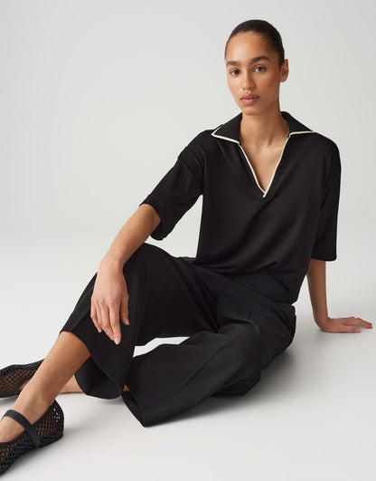OPUS Damen Polo-Shirt Halbarm V-Ausschnitt