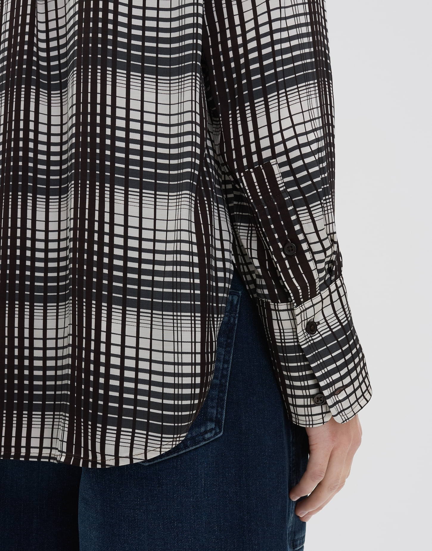 Someday Damenbluse Hemdblusenkragen Karomuster Viskose