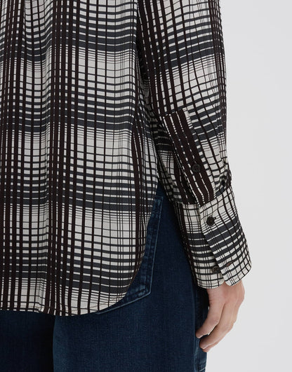 Someday Damenbluse Hemdblusenkragen Karomuster Viskose