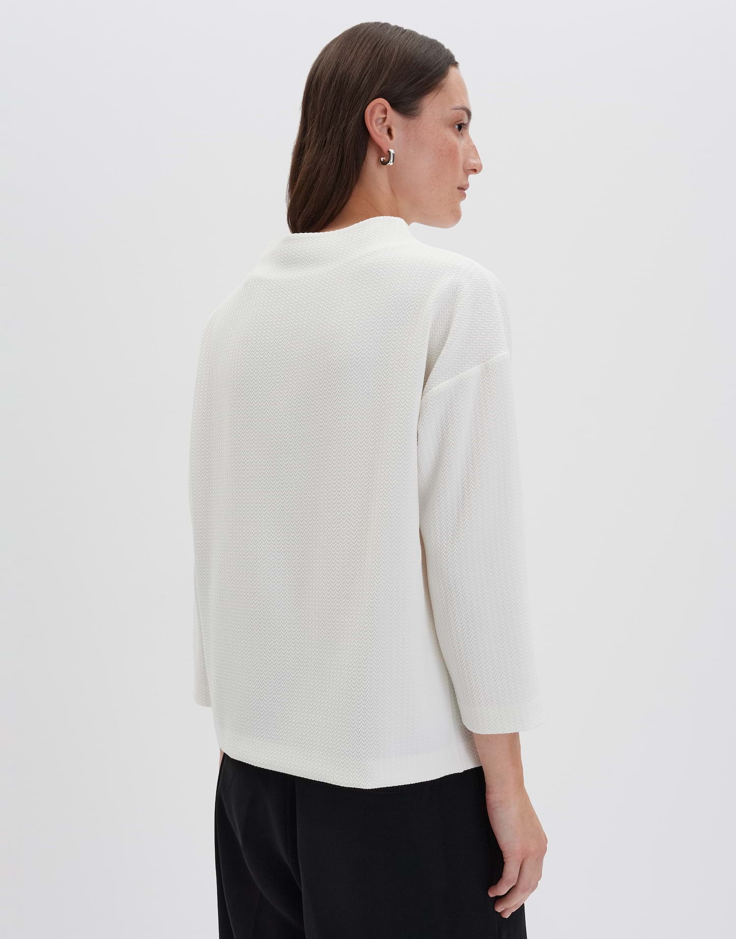 Funnel Neck Damen Pullover Oversized Jersey