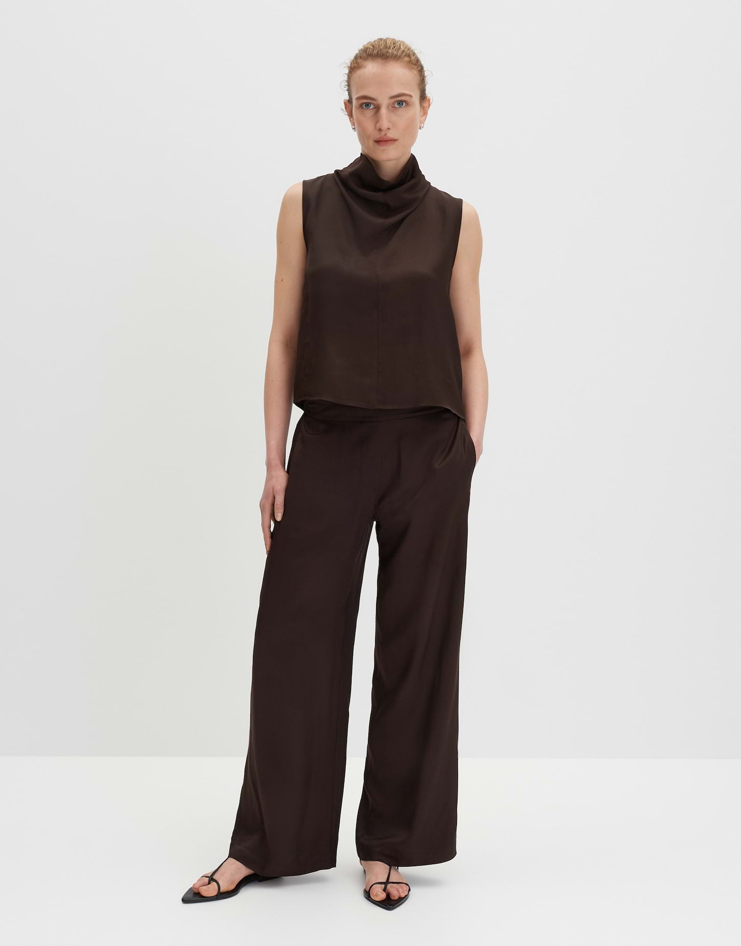 Someday Damen Hose Twillmuster Bequeme Passform Viskose Gummibund