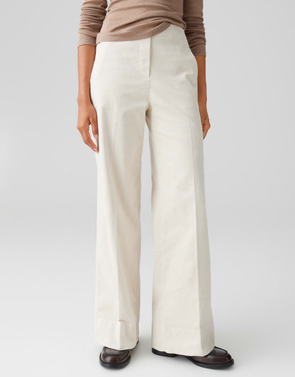 OPUS Cordhose Damen Straight Fit Bügelfalten Gummibund