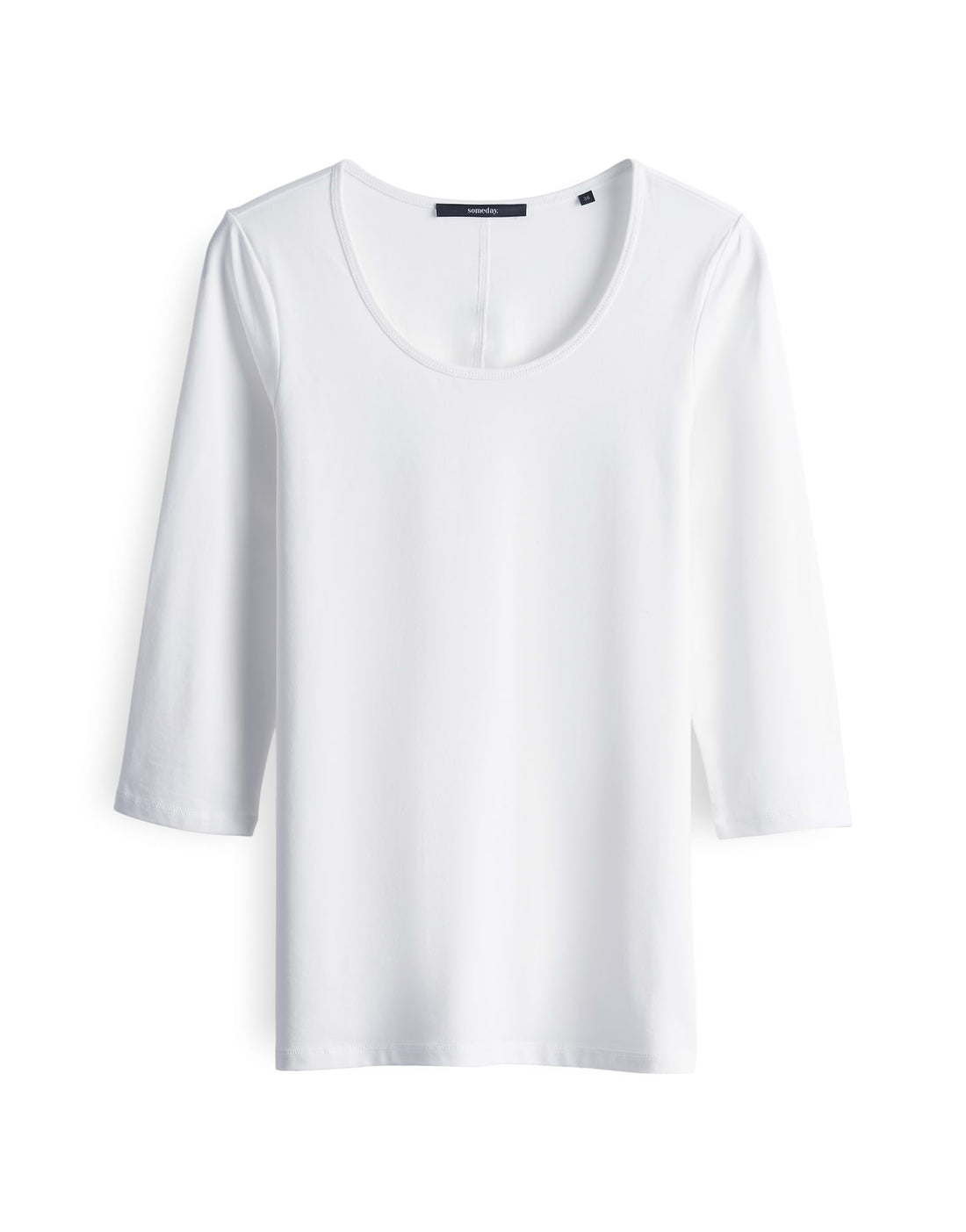 Fashionista Damen Blusenshirt 3/4 Arm schmale Passform Modal Mix