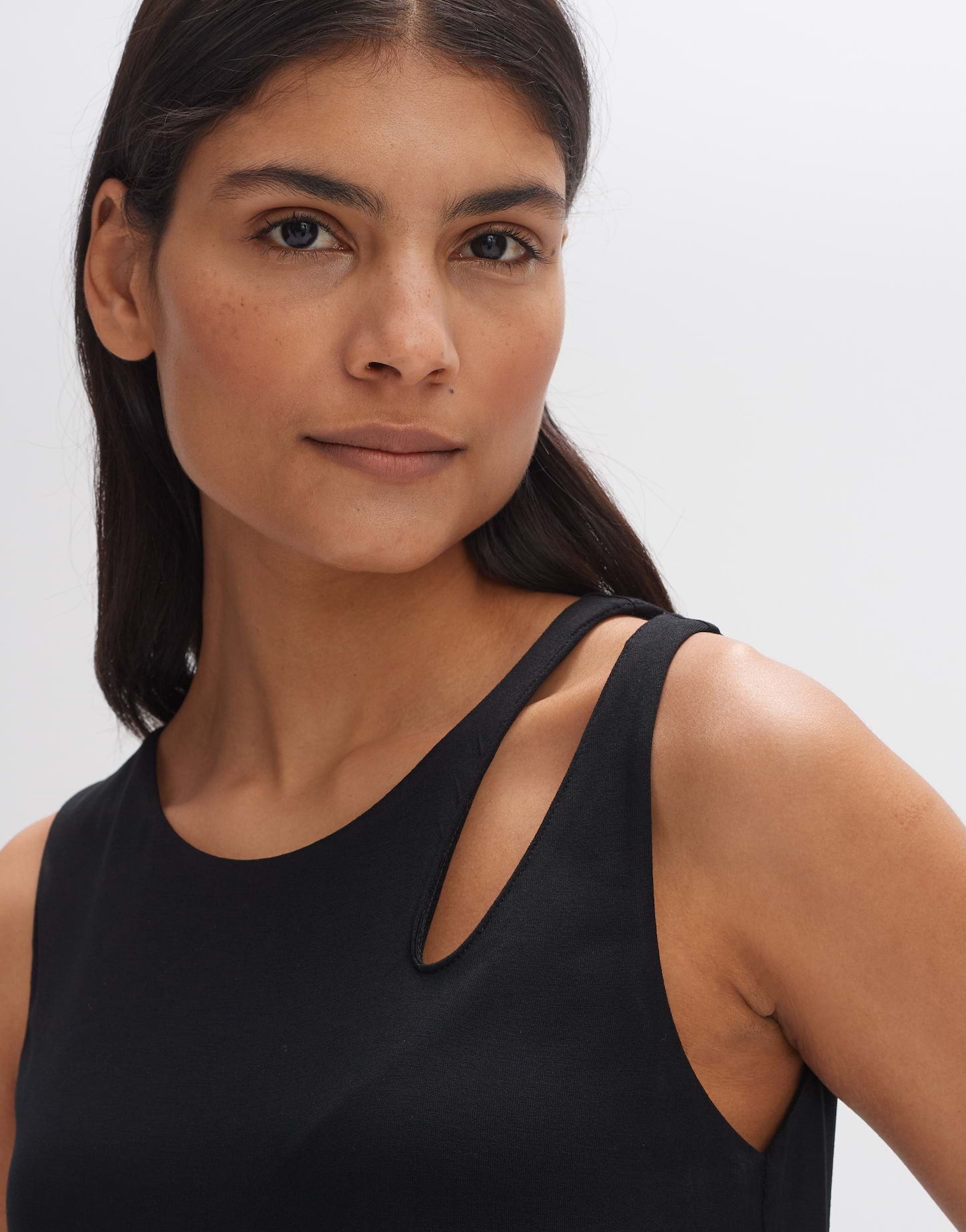 OPUS Midi-Kleid Damen ECOVERO™ Cut Out Detail
