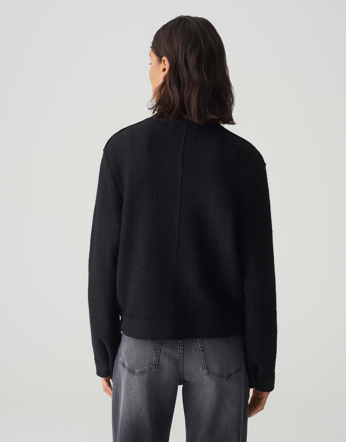 OPUS Strickpullover Damen Wollmix Stehkragen