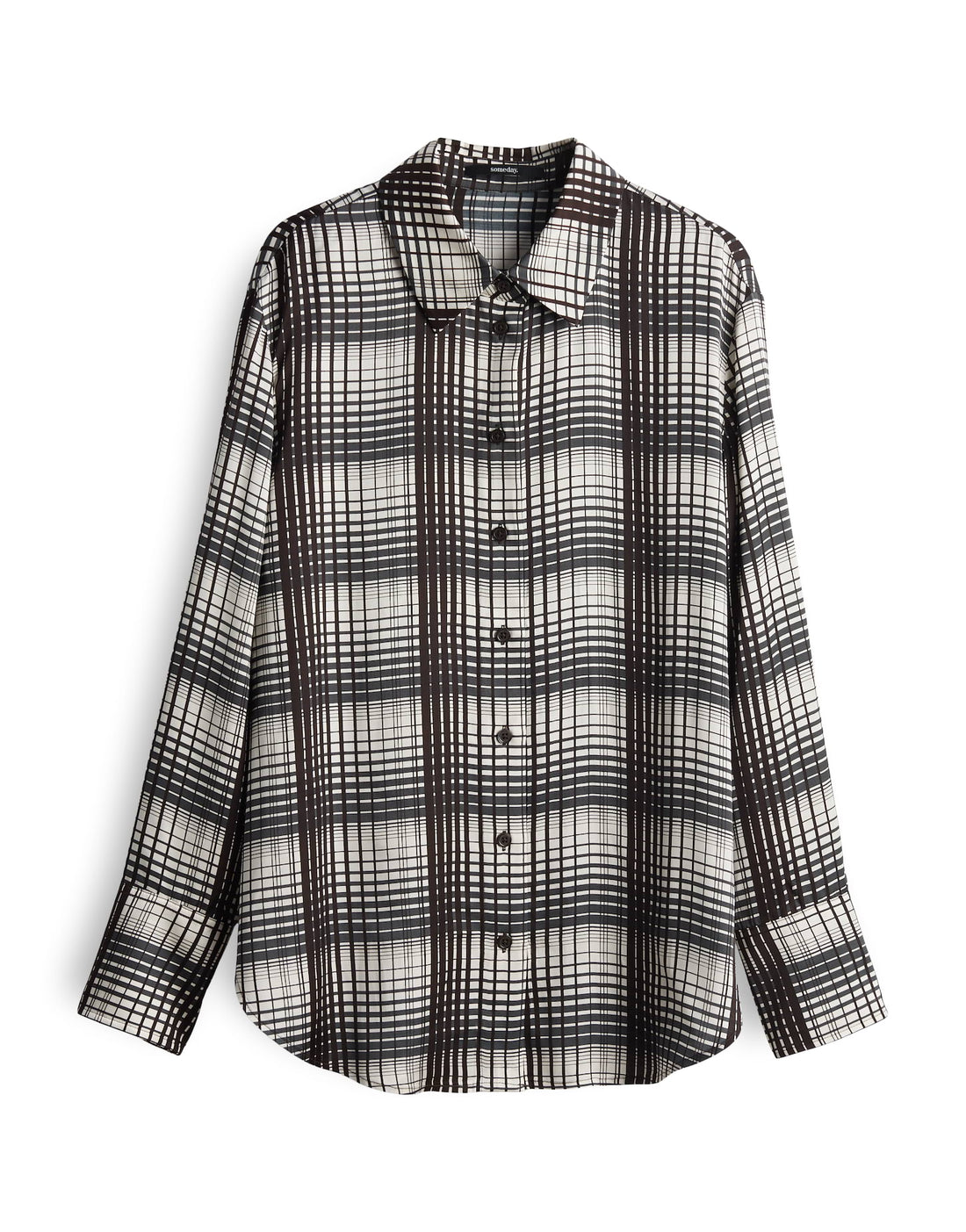 Someday Damenbluse Hemdblusenkragen Karomuster Viskose