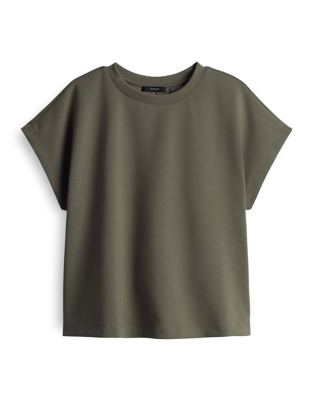 OPUS Boxy Fit Damen T-Shirt mit überschnittenen Kurzarmen und Faltendetail am Rücken