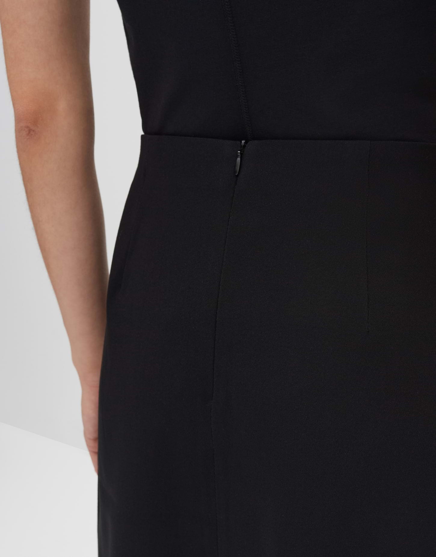 Gerader Schnitt Damen Rock knielang elastischer Bund