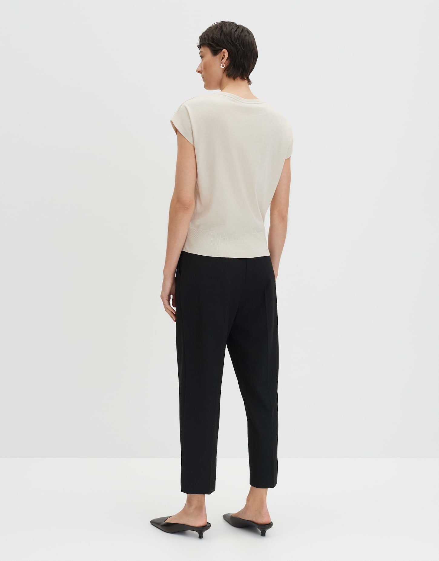 Someday Damen T-Shirt Kurzarm Slim Fit Melange-Effekt