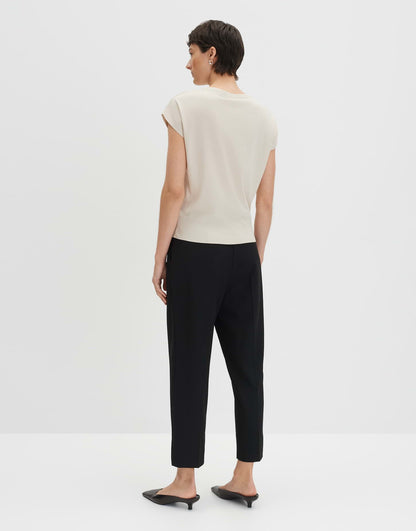 Someday Damen T-Shirt Kurzarm Slim Fit Melange-Effekt