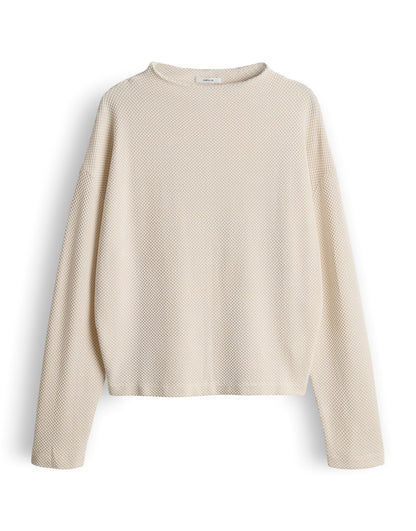 OPUS Vera Damen Jersey Pullover Funnel Neck 3D Struktur