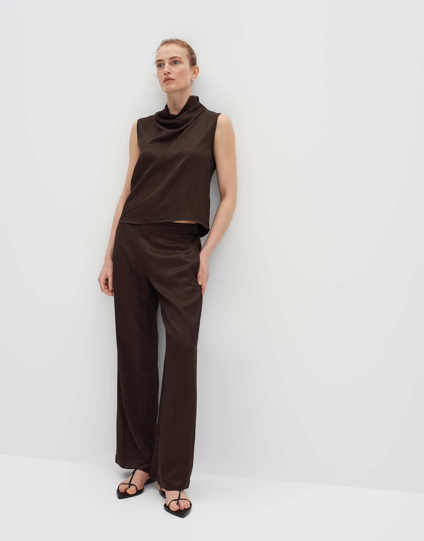 Someday Damen Hose Twillmuster Bequeme Passform Viskose Gummibund