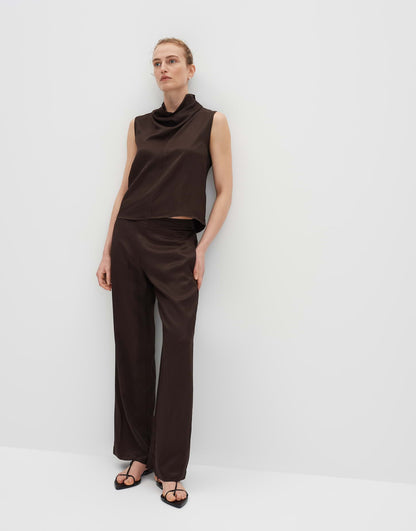 Someday Damen Hose Twillmuster Bequeme Passform Viskose Gummibund