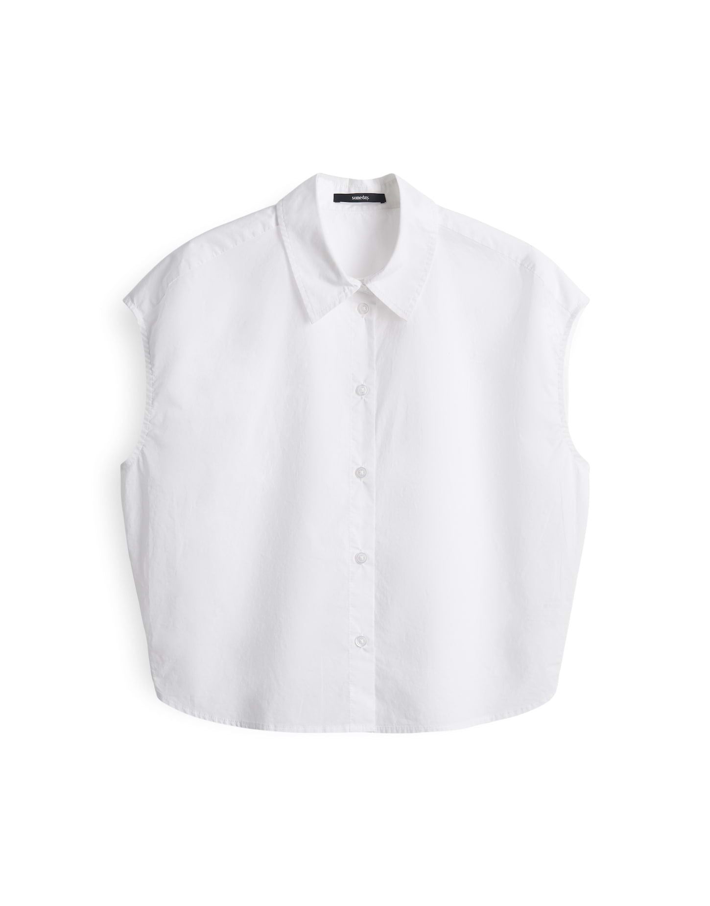 Someday Damenbluse Hemdblusenkragen Kurzarm O-Form