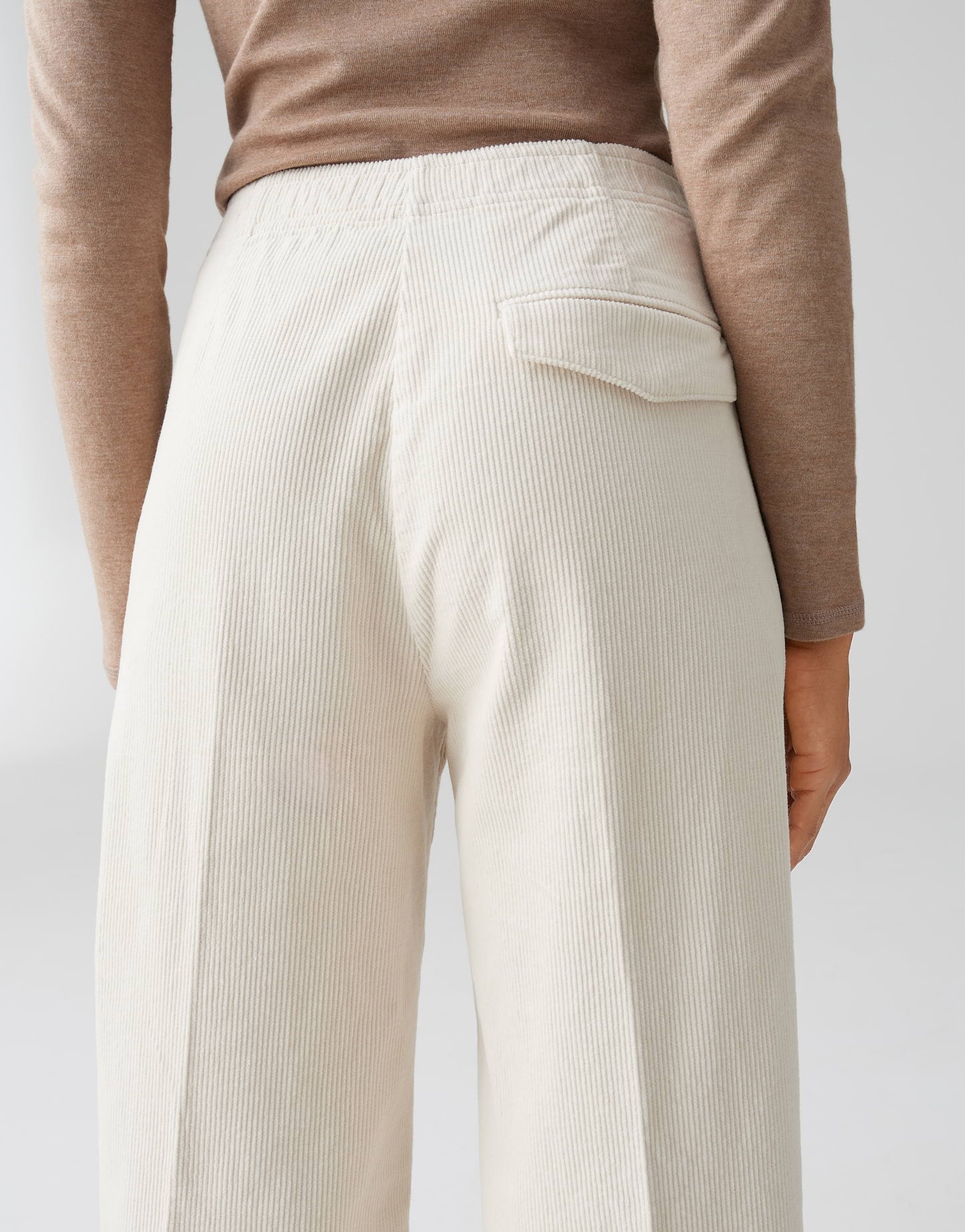 OPUS Cordhose Damen Straight Fit Bügelfalten Gummibund