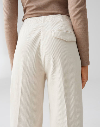 OPUS Cordhose Damen Straight Fit Bügelfalten Gummibund