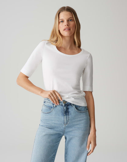OPUS Damen T-Shirt schmale Passform elastischer Stoff