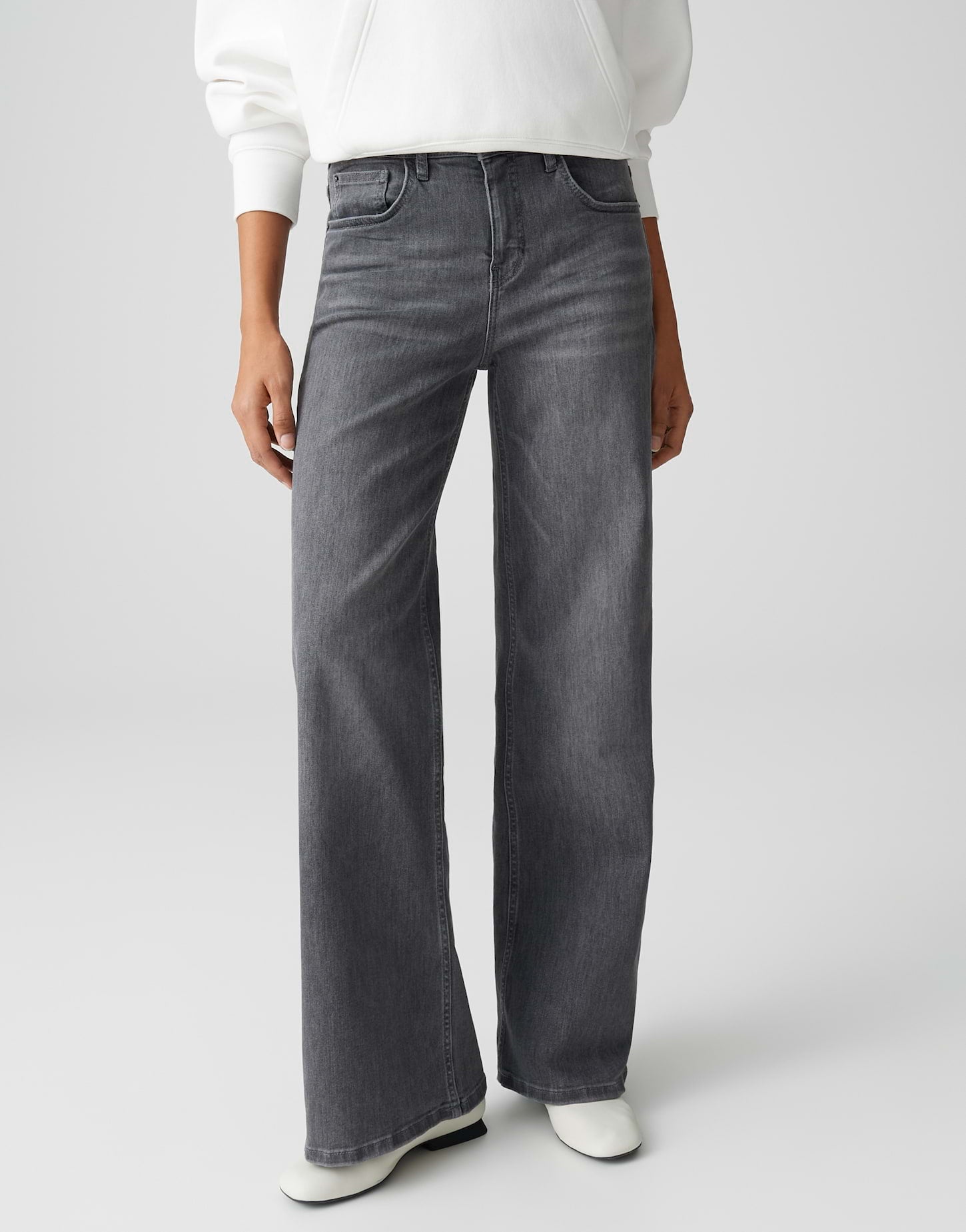 OPUS Mid Rise Damen Jeans Long Crinkle-Effekte