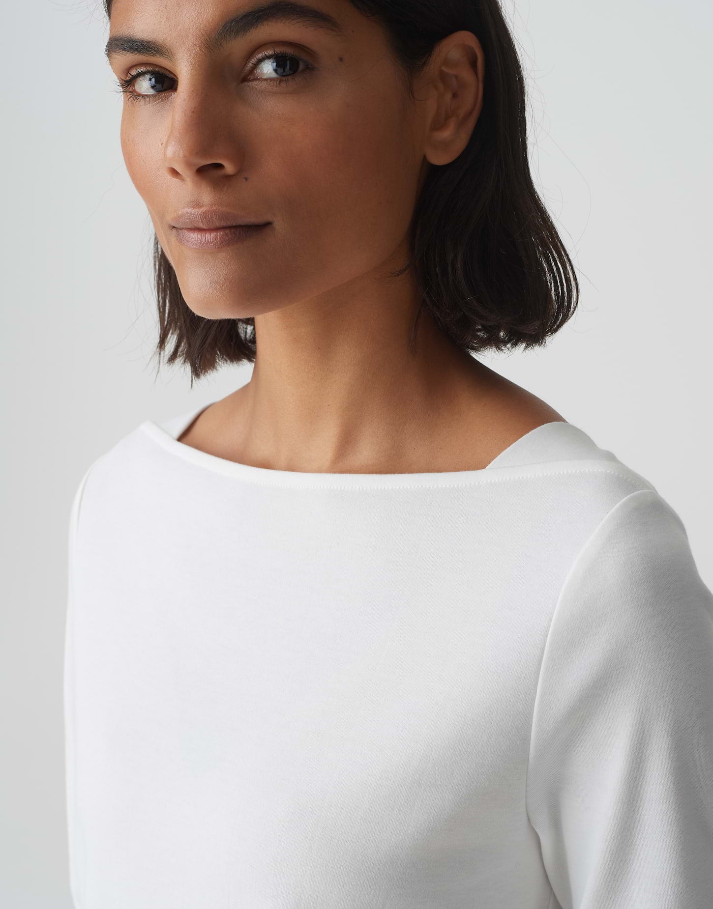 OPUS Langarmshirt Damen schwarz-weiß gestreift