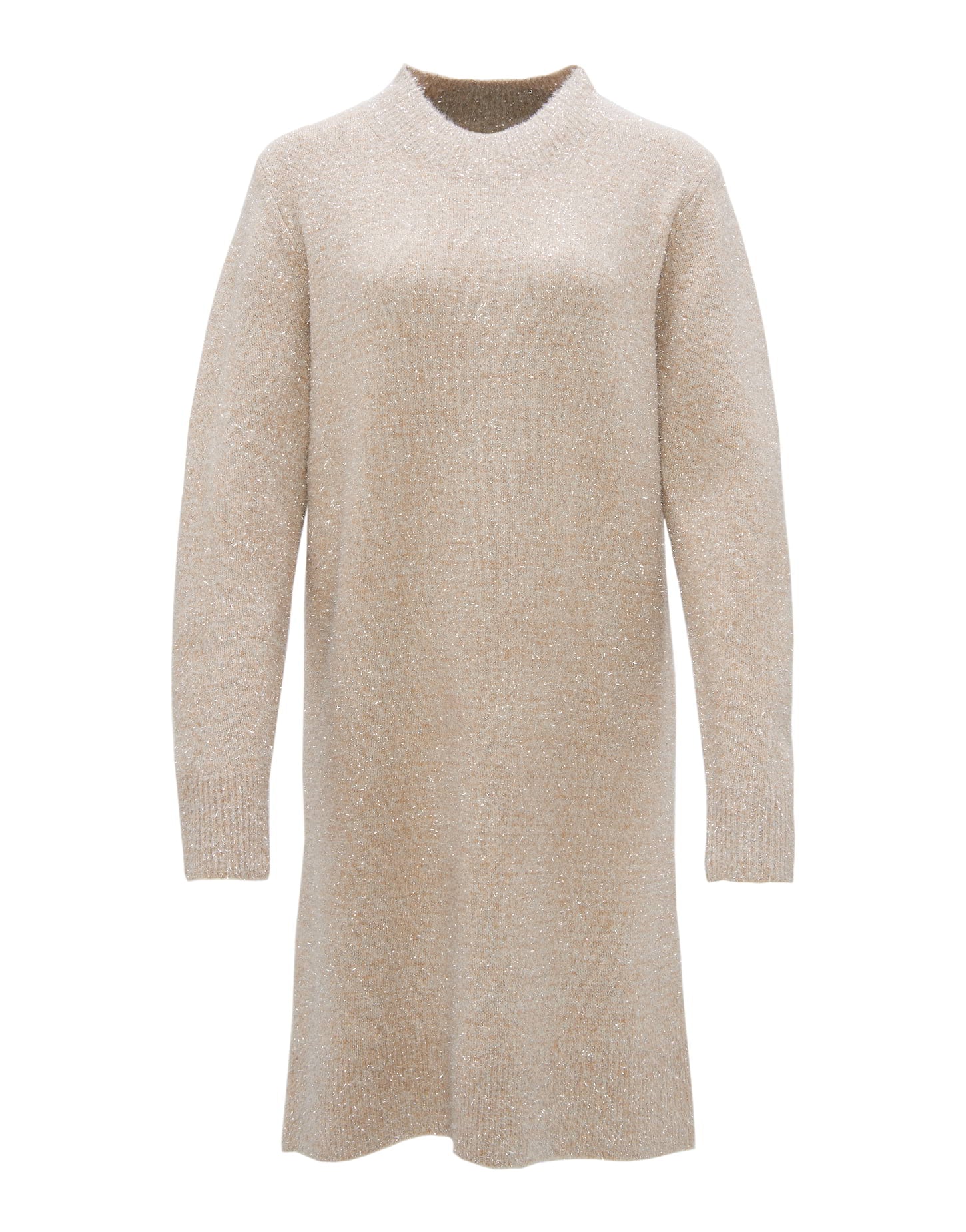 OPUS Strickkleid Knielang Damen Flauschiger Griff