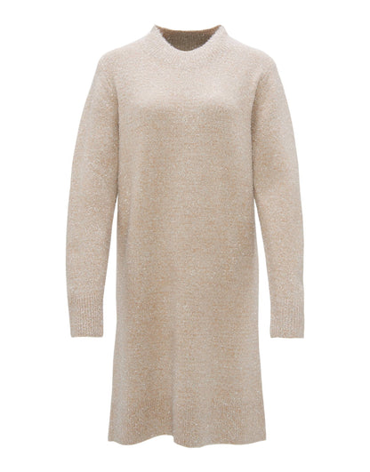 OPUS Strickkleid Knielang Damen Flauschiger Griff