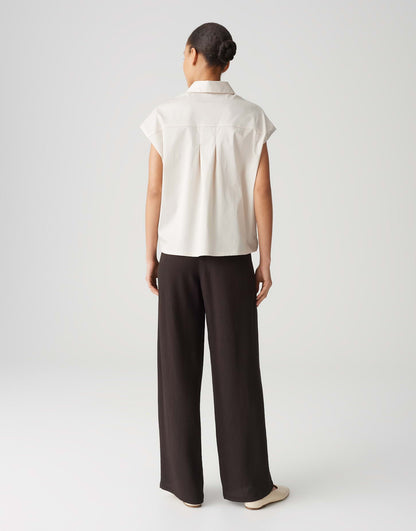 OPUS Hemdbluse Damen Kurzarm Webware elastisch Baumwolle