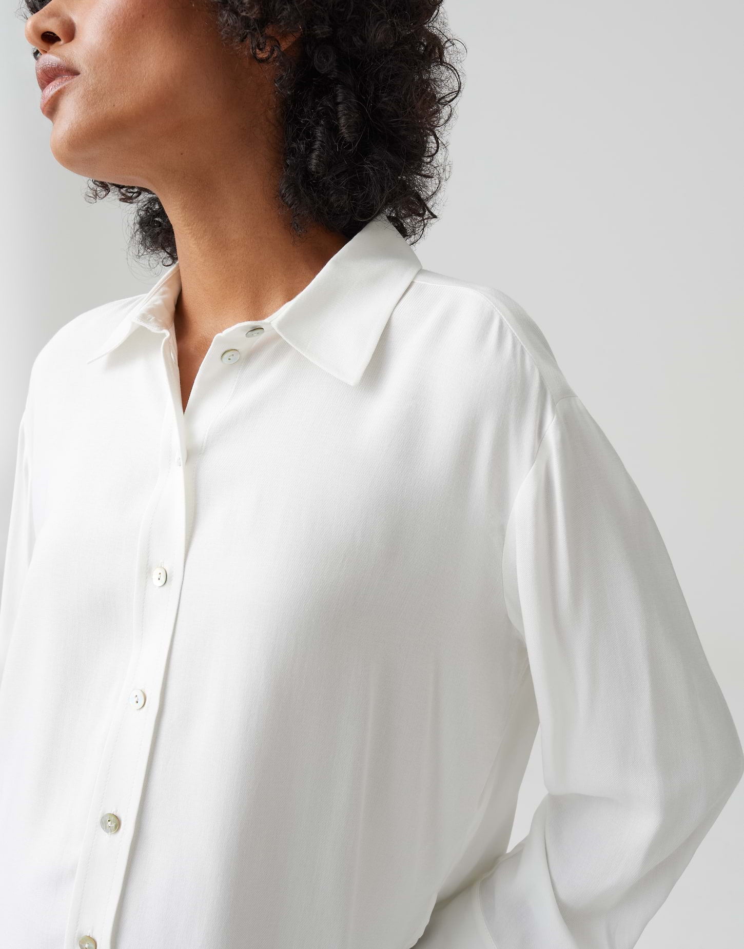 OPUS Hemdbluse Damen Langarm Webware Faltendetail Viskose