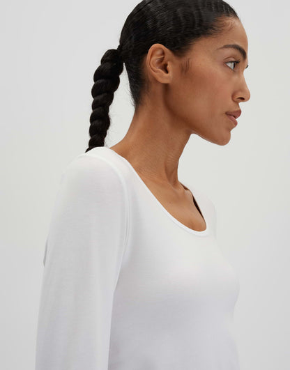 Fashionista Damen Blusenshirt 3/4 Arm schmale Passform Modal Mix