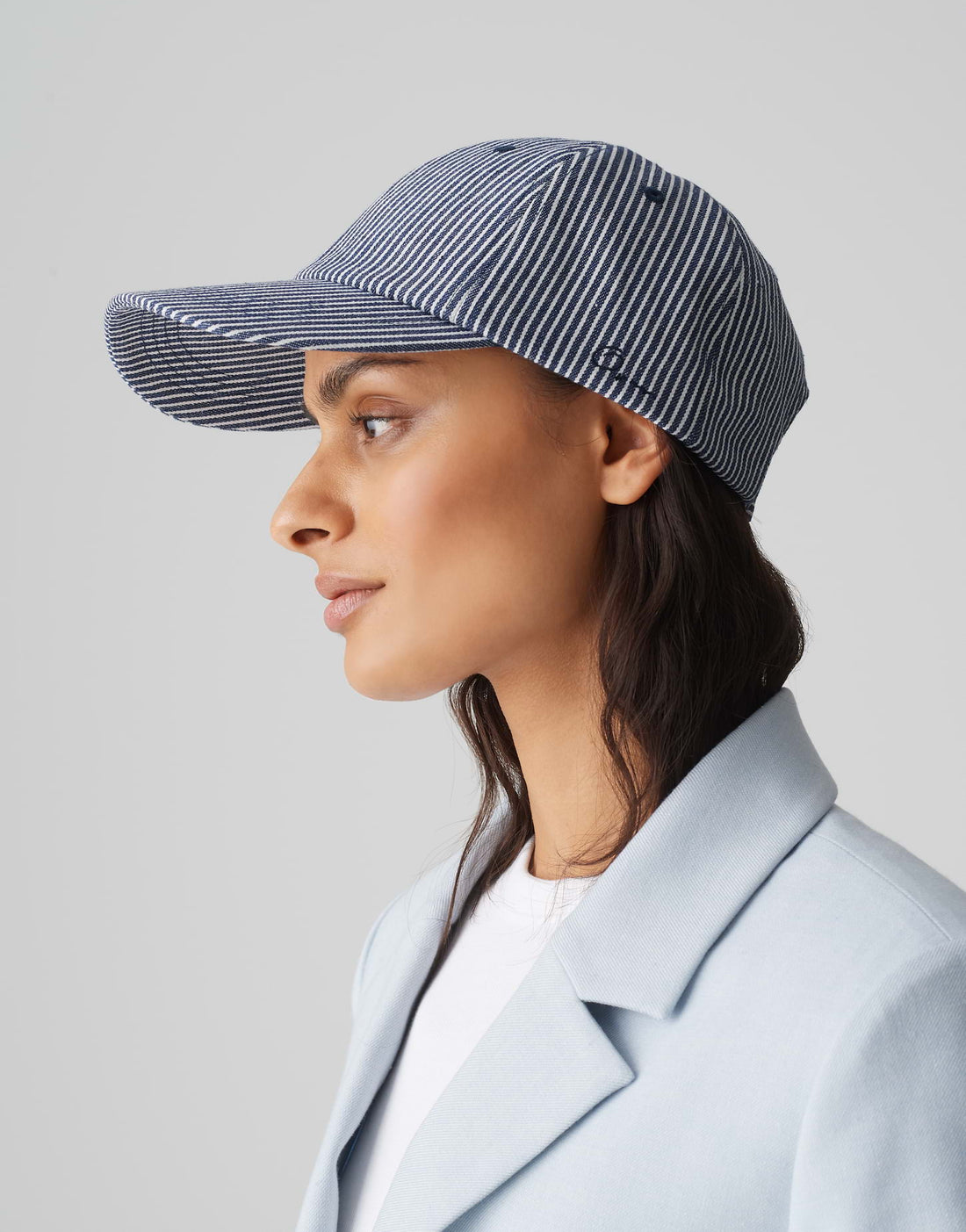OPUS Denim Cap mit Streifenmuster - Unisex - Größenverstellbar