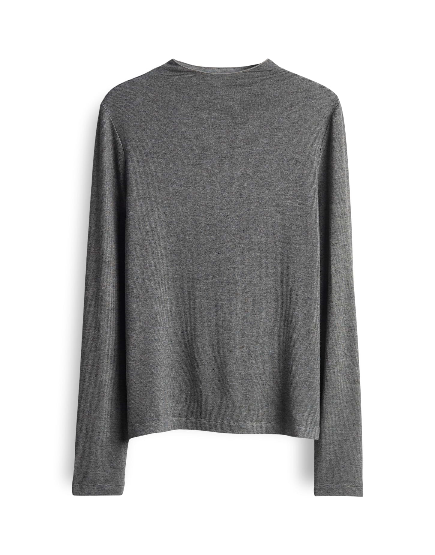 Someday Damen Langarmshirt Stehkragen Slim Fit Jersey