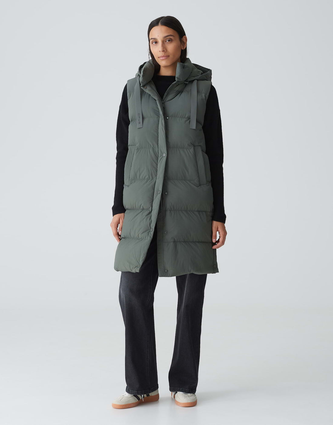 OPUS Wintermantel Damen in Grau mit recycelter Daunenfüllung