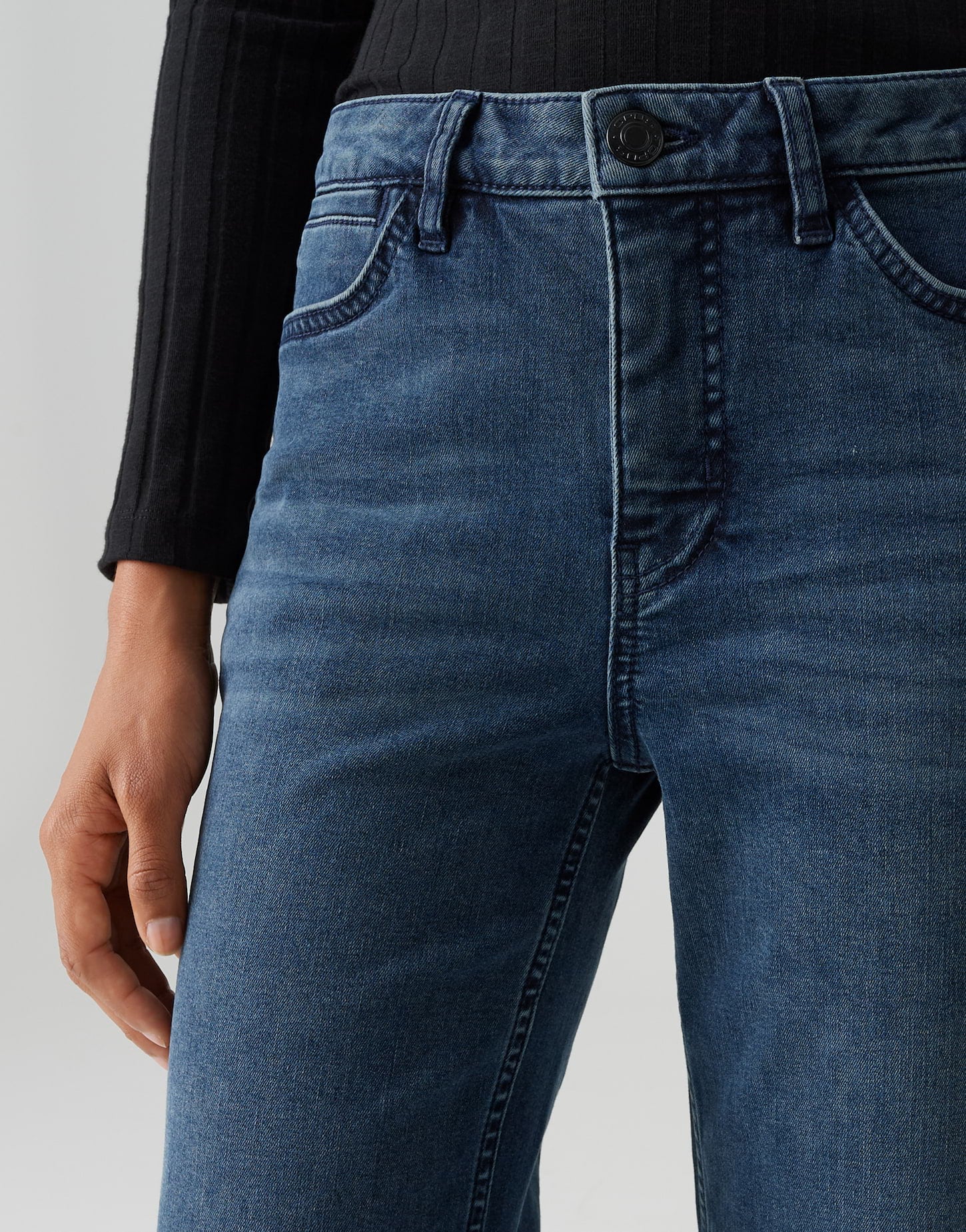 OPUS Damen Jeans Hose Straight Fit Denim Stretch 5-Pocket-Design