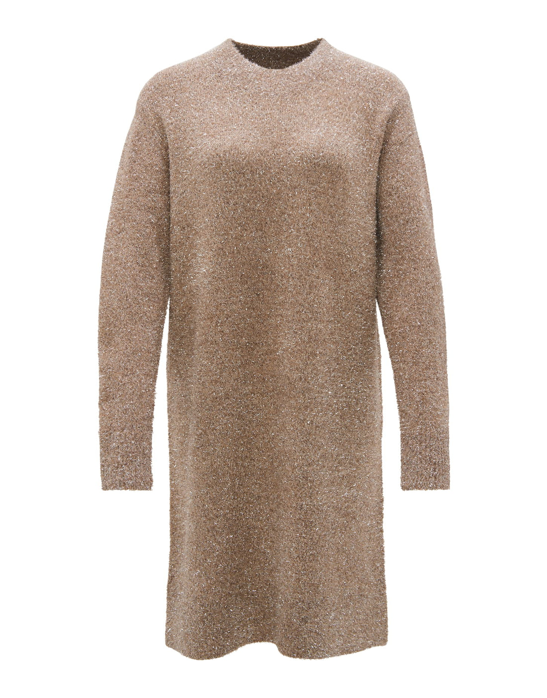 OPUS Strickkleid Knielang Damen Flauschiger Griff