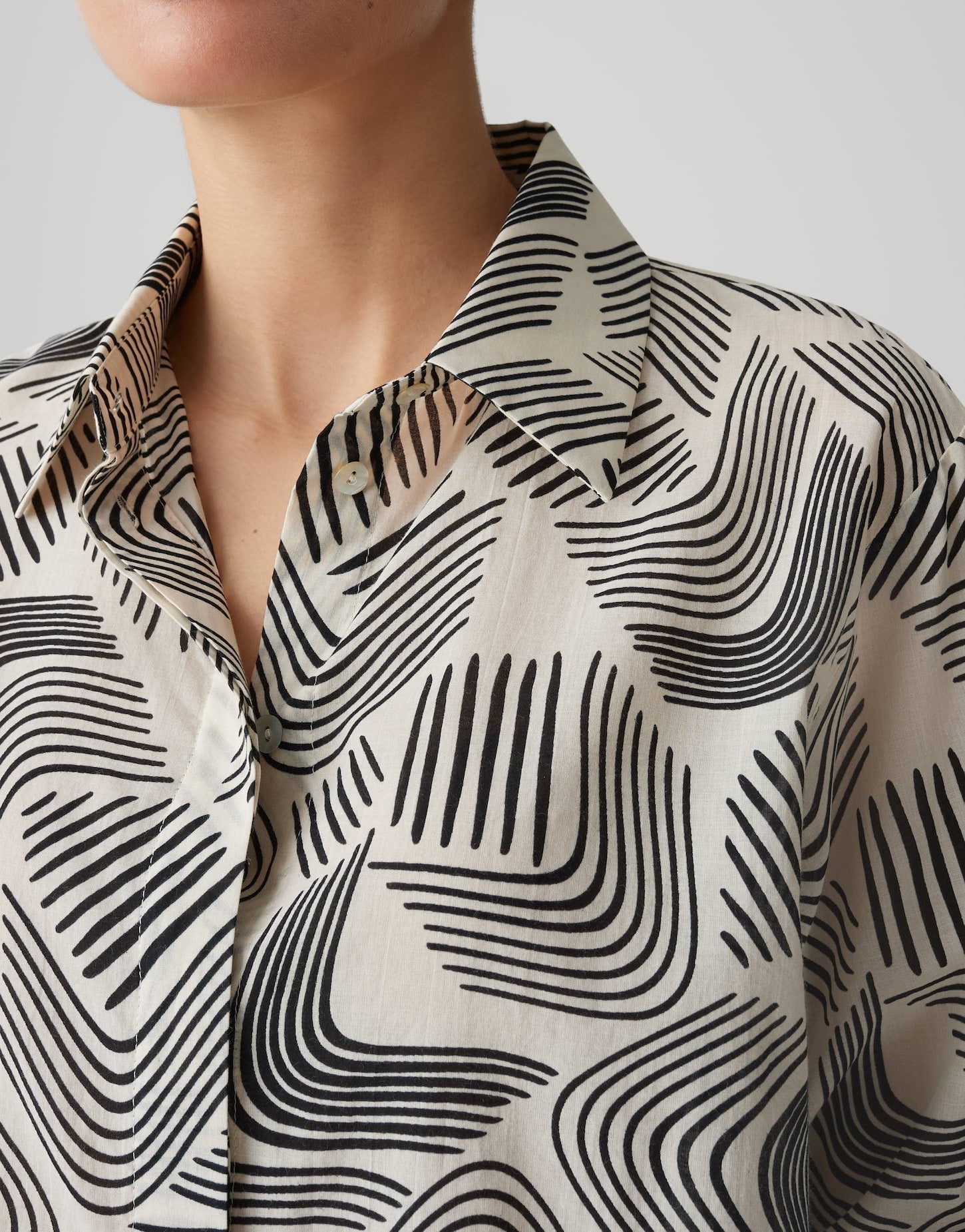 OPUS Lockeres Damen Blusenshirt mit Hemdblusenkragen