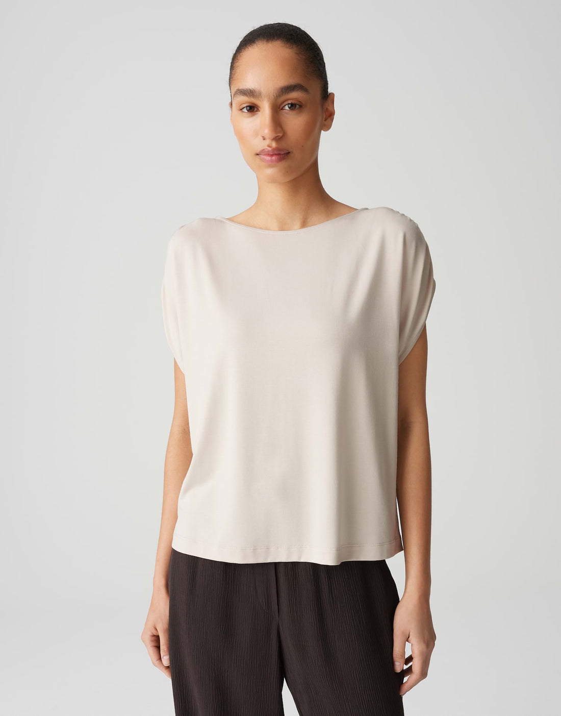 OPUS Damen T-Shirt mit elastischem Raffdetail an der Schulter