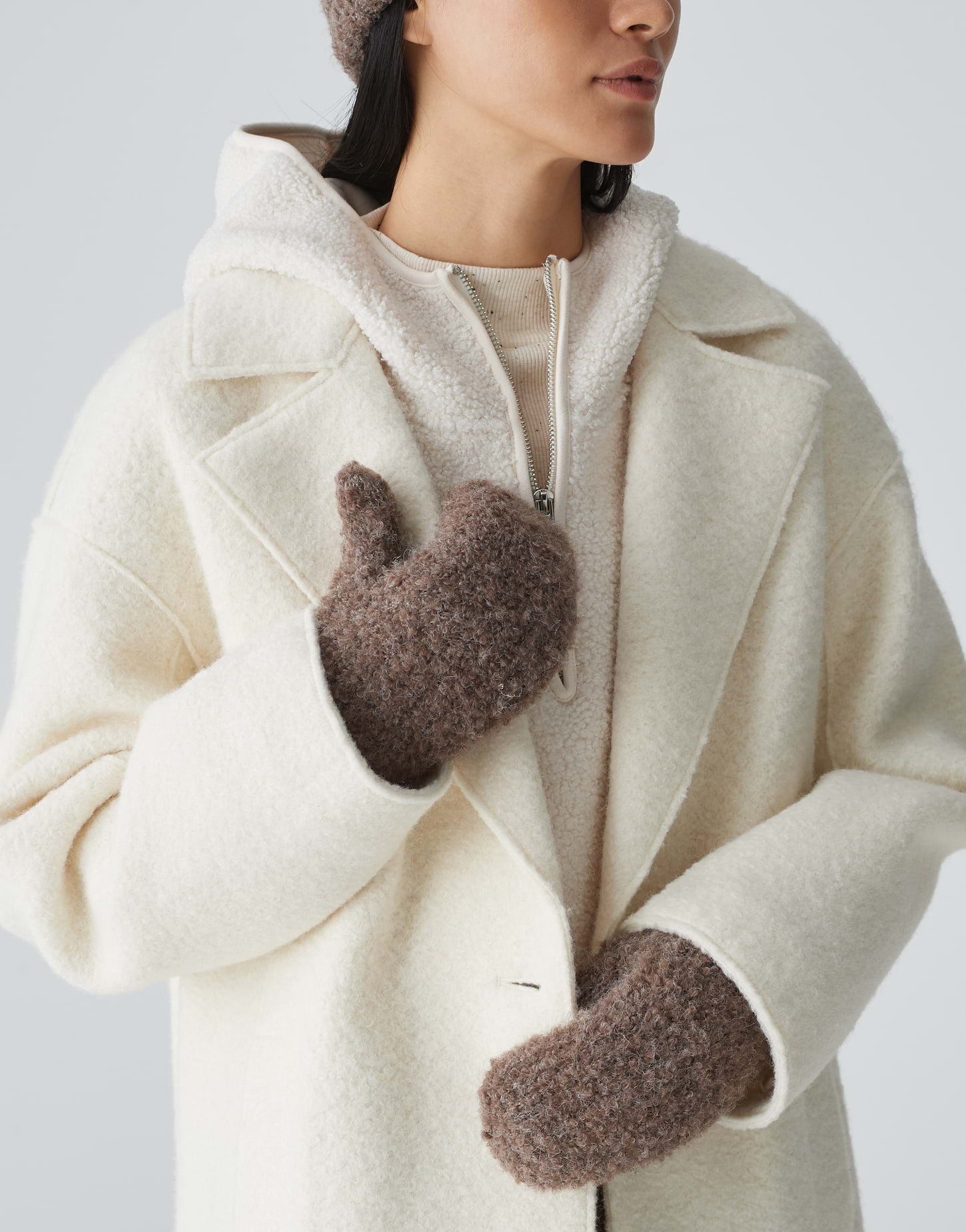 OPUS Strickpullover Damen Strickmuster Rundhalsausschnitt