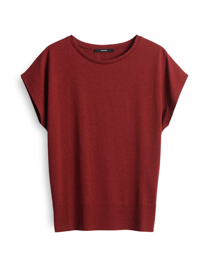 Someday Damen T-Shirt Kurzarm Slim Fit Melange-Effekt