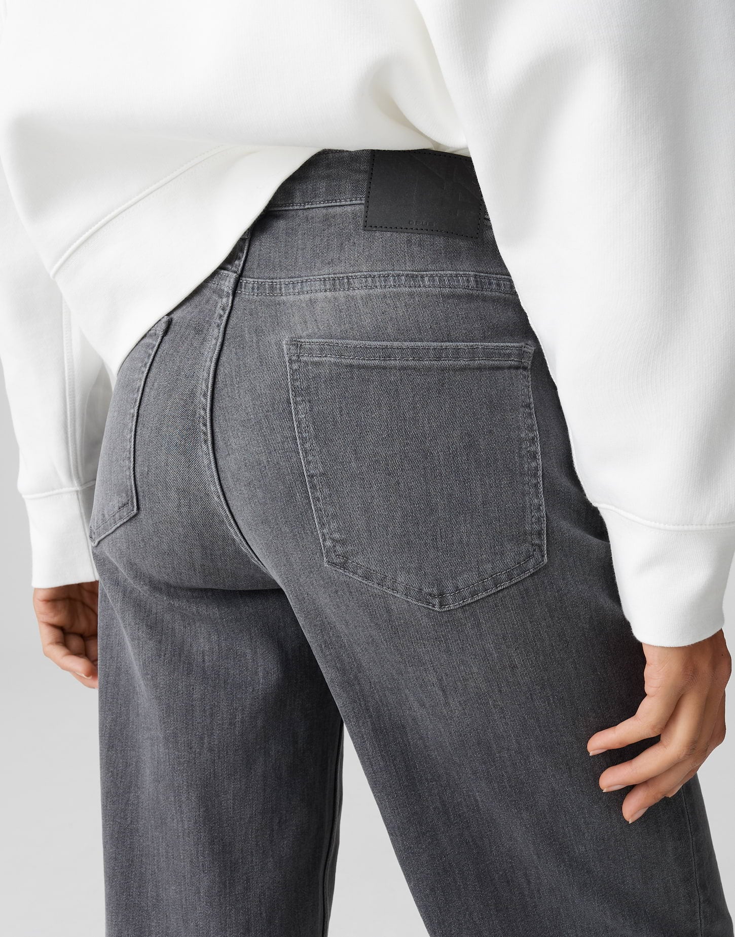 OPUS Mid Rise Damen Jeans Long Crinkle-Effekte