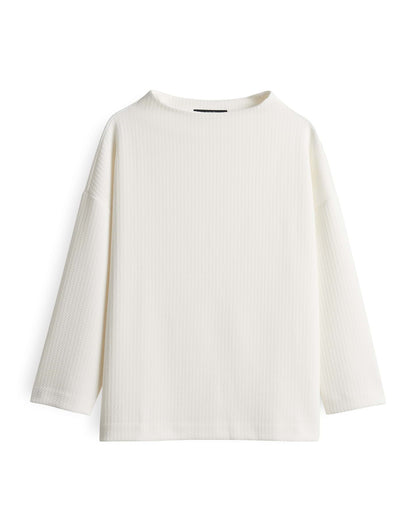 Funnel Neck Damen Pullover Oversized Jersey